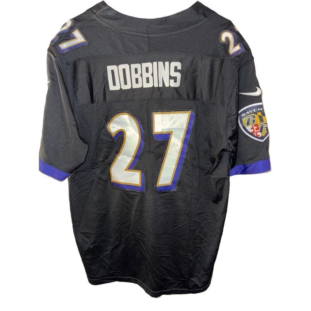 JK Dobbins Baltimore Ravens NFL #27 Jersey Nike Black Jersey Medium